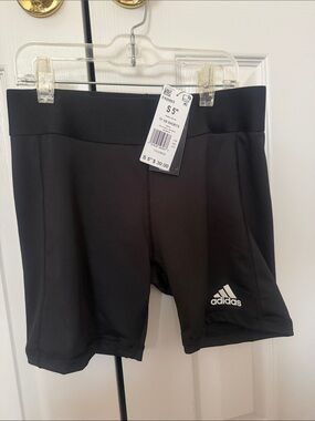 adidas Black Women's Bike Shorts with Logo